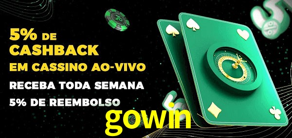 Promoções do cassino ao Vivo gowin